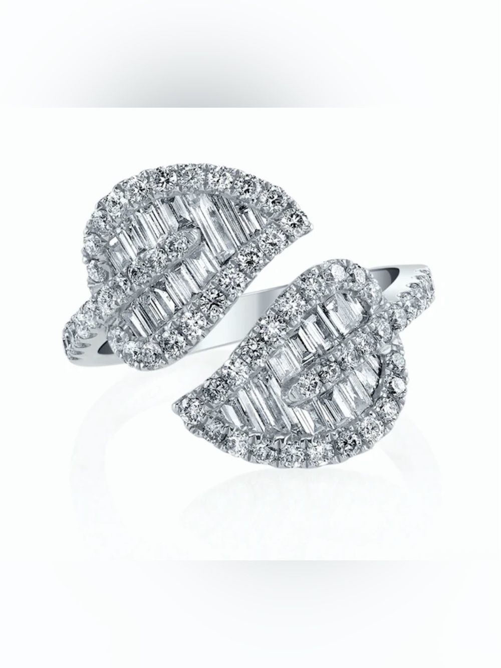 Anita Ko Medium Leaf Diamond Ring White Gold